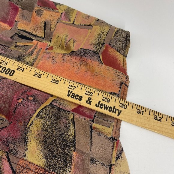 Vintage Whitby 100% Silk Men's Button Down Collared Shirt Brown Tan - Picture 10 of 11